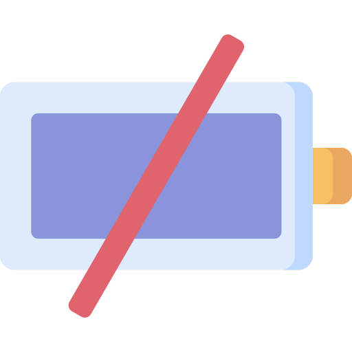 batería vacía icono gratis