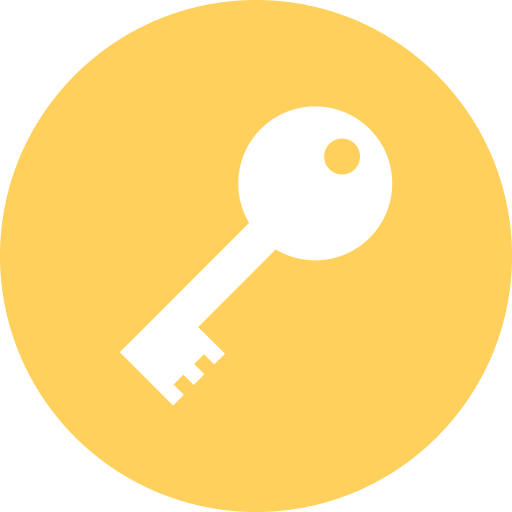 Key Flat Color Circular icon