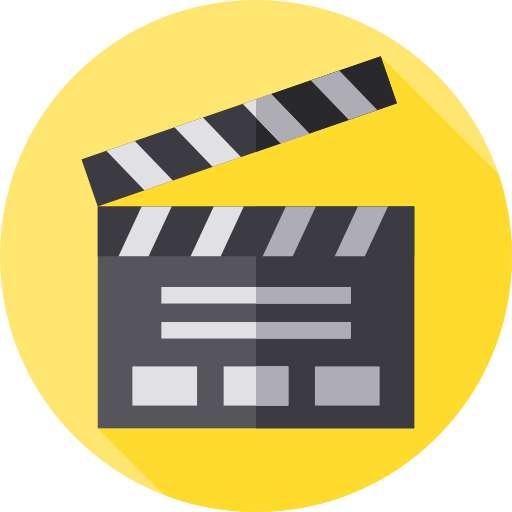 Clapperboard Flat Circular Flat icon