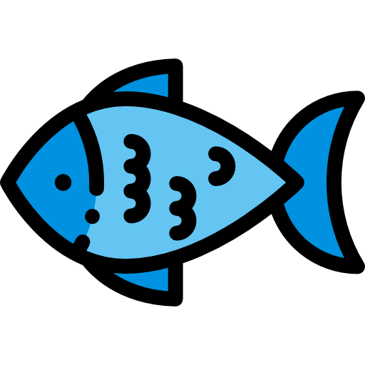 Fish Detailed Rounded Lineal color icon