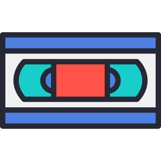 Vhs tape Generic Outline Color icon