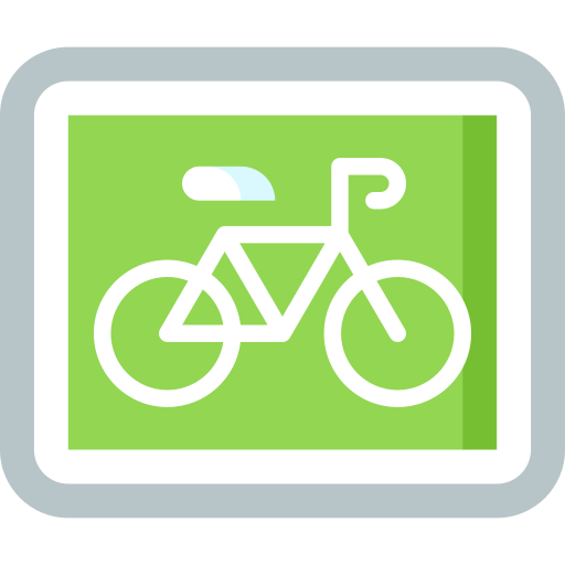 carril de bicicletas icono gratis