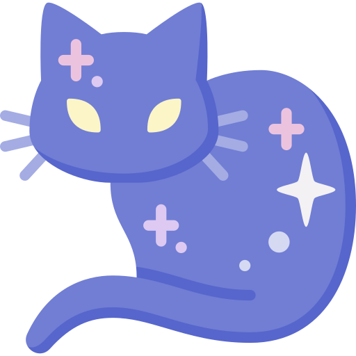 Cute pastel galaxy cat icon