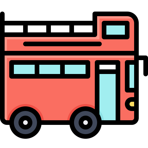 Double decker bus Generic Outline Color icon