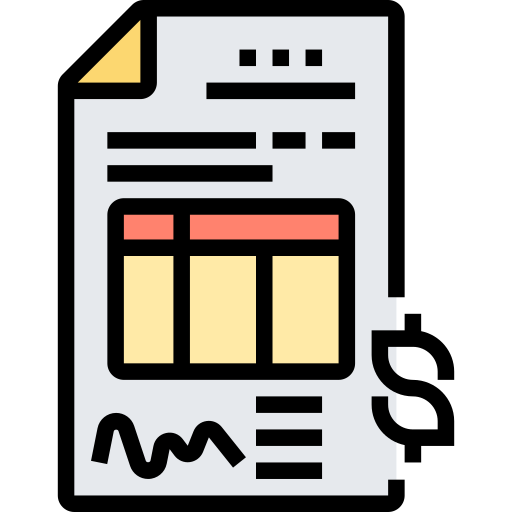 Invoice Meticulous Lineal Color icon