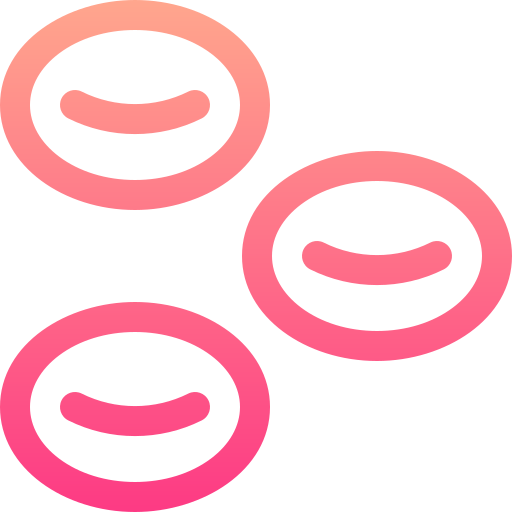 Red blood cells Basic Gradient Lineal color icon