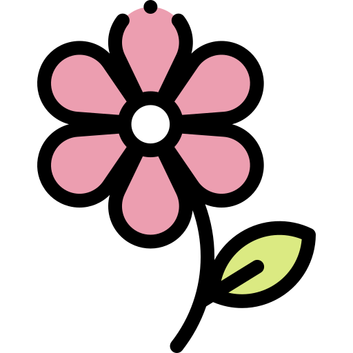 Flower Detailed Rounded Lineal color icon