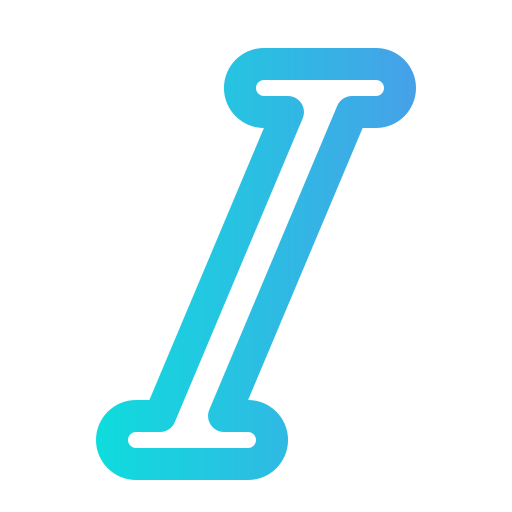 Italic Generic Gradient icon