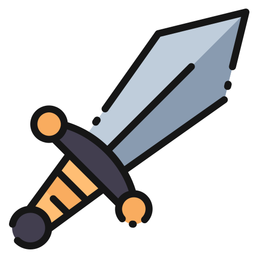 Sword Flaticons Lineal Color icon