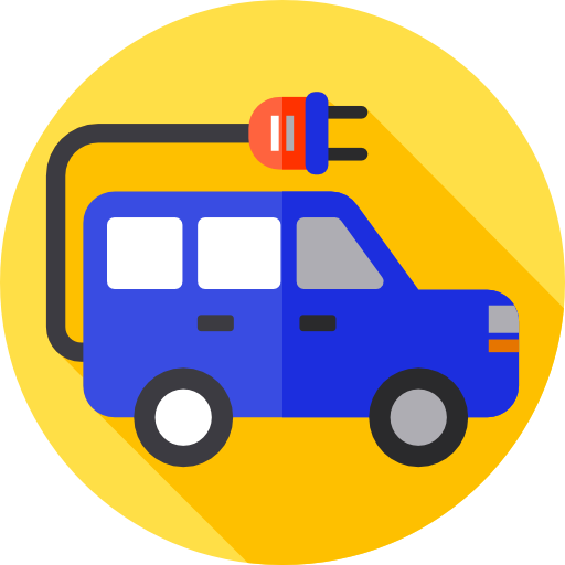 coche eléctrico icono gratis