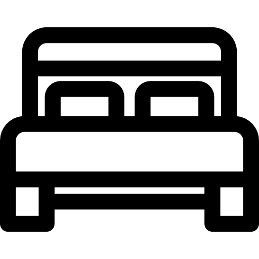 Double bed Basic Rounded Lineal icon