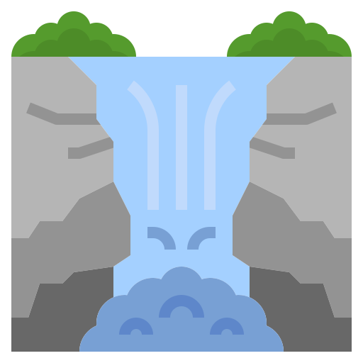 Waterfall Surang Flat icon