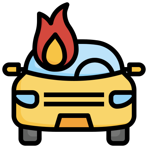 Burning car - Free transportation icons