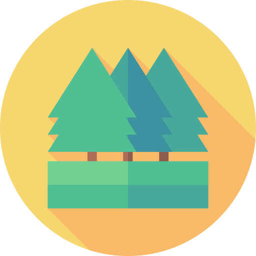 Forest Flat Circular Flat icon