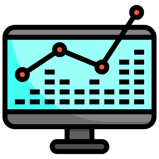 gráfico de líneas icono gratis