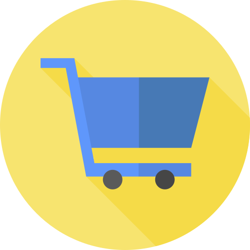 Shopping Cart Flat Circular Flat Icon