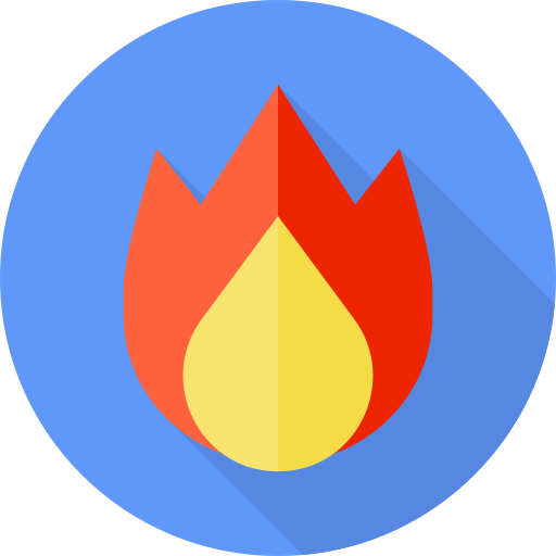 Fire Flat Circular Flat icon