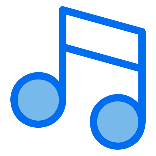 Musical note Generic Blue icon