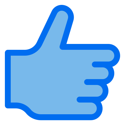 Thumbs Up Generic Blue Icon