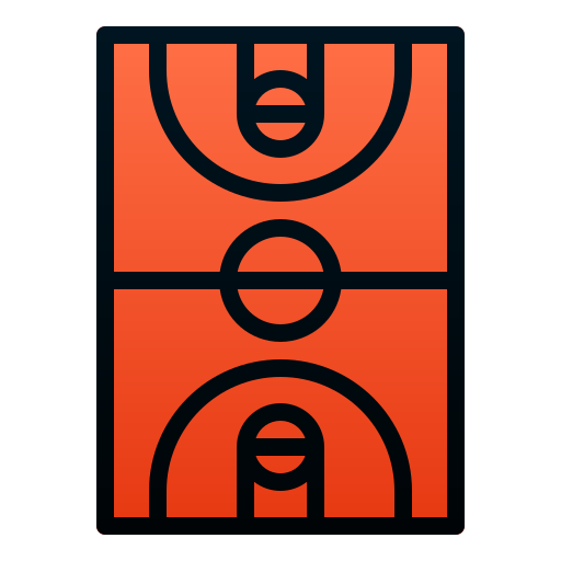 cancha de baloncesto icono gratis