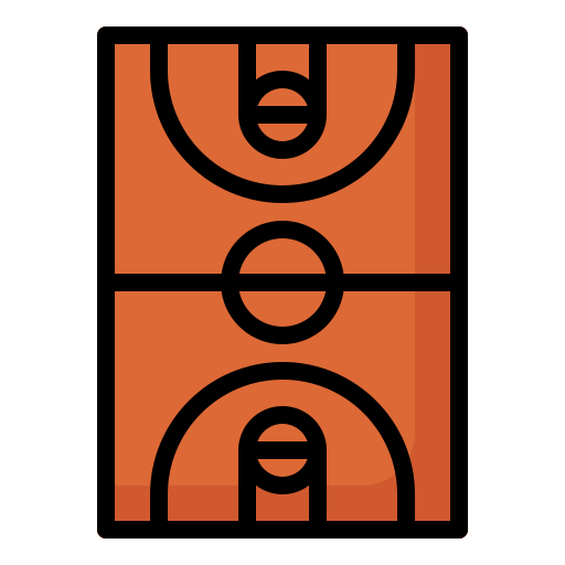 cancha de baloncesto icono gratis