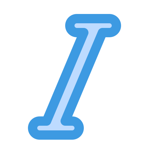 Italic Generic Blue icon