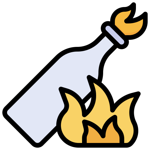 cocktail molotov Icône gratuit cocktail molotov Icône gratuit