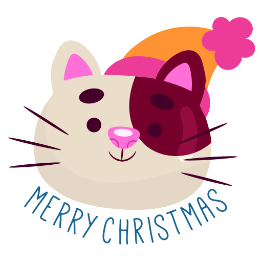 Autocollants Imprimables De Chats De Noël PNG , Illustration, Chats,  Décembre PNG et vecteur pour téléchargement gratuit