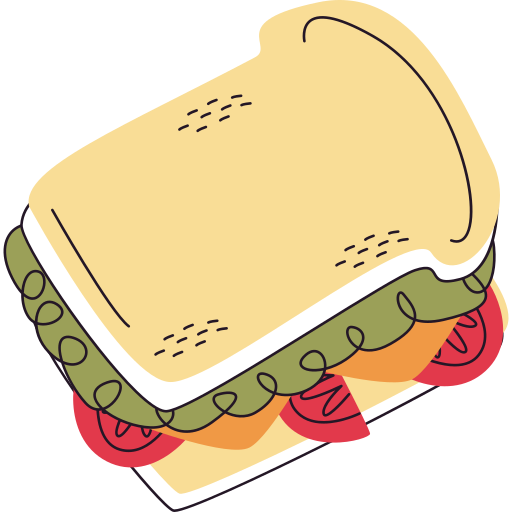 Alacena Pocos Charlotte Bronte Stickers de Sandwich - Stickers de comida gratis