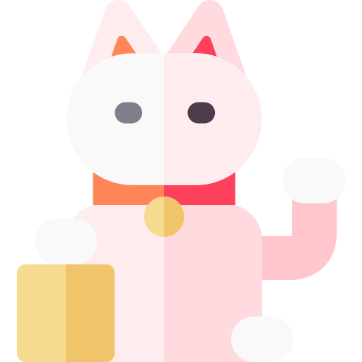 gato chino de la suerte icono gratis