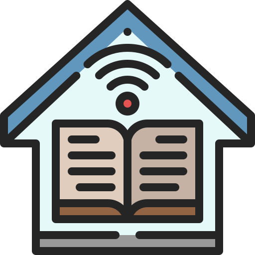 educación en casa icono gratis