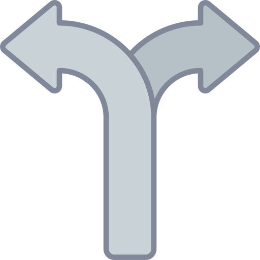 zwei wege kostenlos Icon zwei wege kostenlos Icon