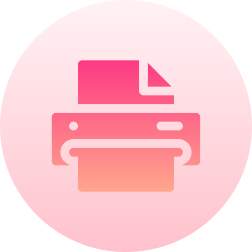 Printer Basic Gradient Circular icon