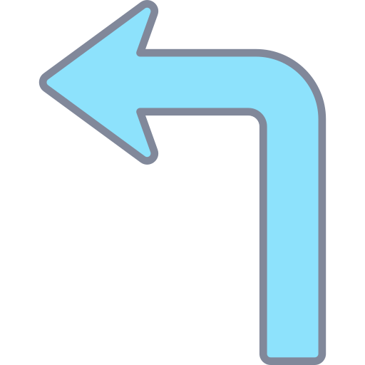 Turn Left Generic Outline Color Icon