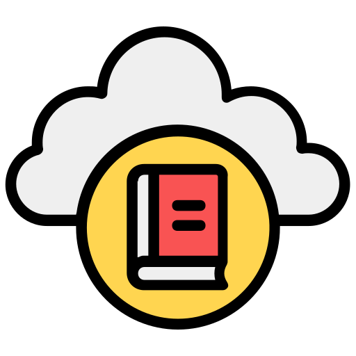 biblioteca en la nube icono gratis