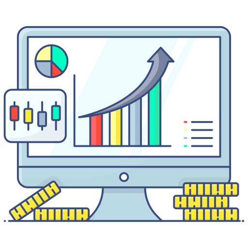 tabla de crecimiento icono gratis