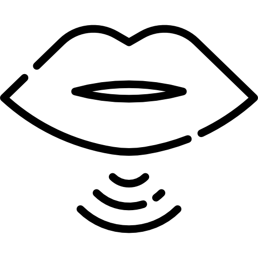 talking mouth black and white clipart