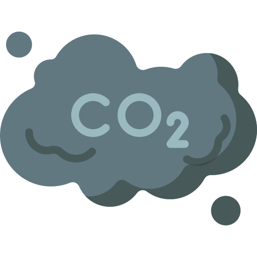Carbon dioxide free icon