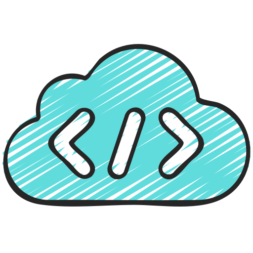 codificación en la nube icono gratis