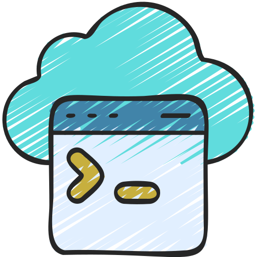 codificación en la nube icono gratis
