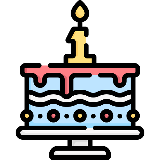 pastel de cumpleaños icono gratis