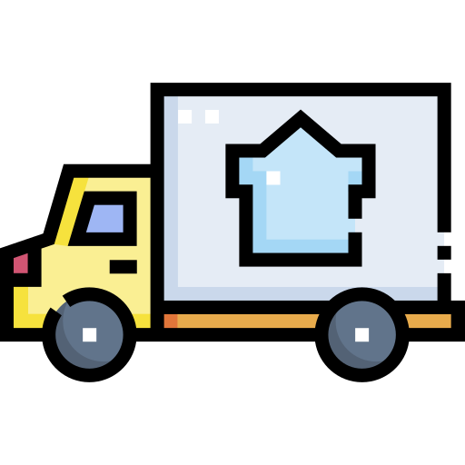 Moving truck Detailed Straight Lineal color icon