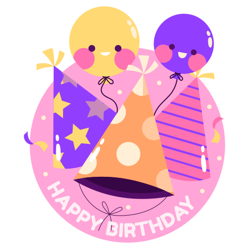 Happy birthday free sticker