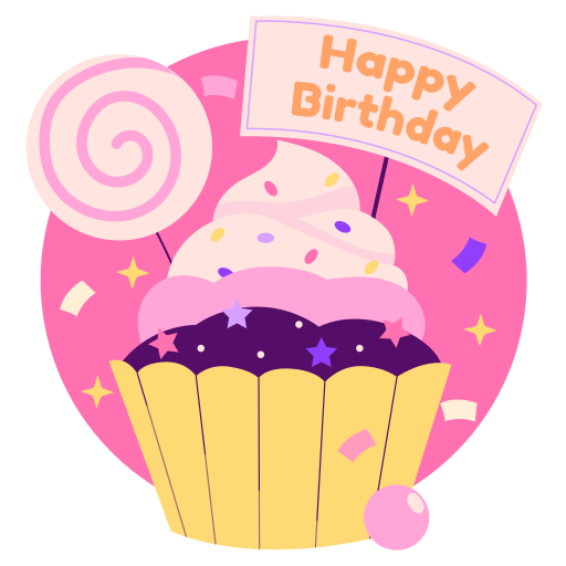 Happy birthday sticker hi-res stock photography and images - Alamy