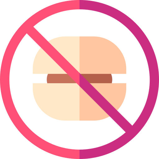 No fast food Basic Straight Flat icon