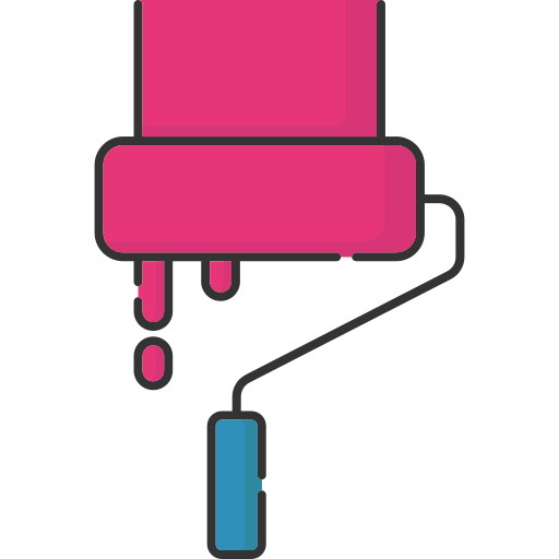 Paint roller Generic Outline Color icon