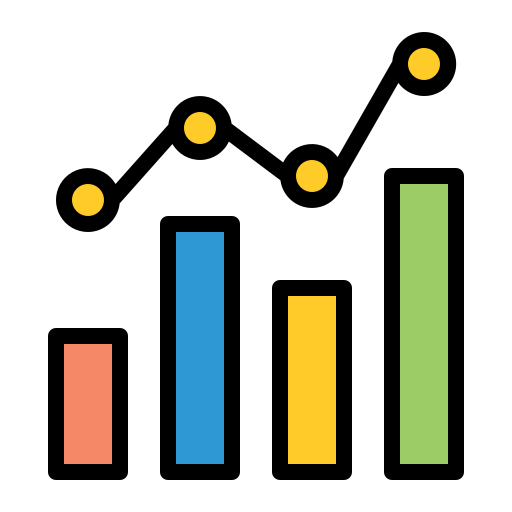 Bar chart Generic Outline Color icon