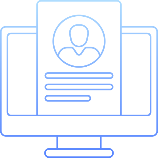 cv en línea icono gratis