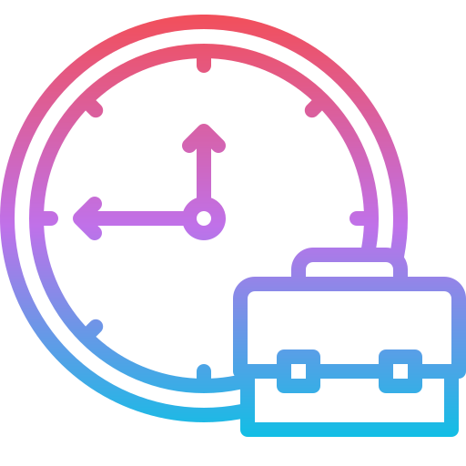 tiempo de trabajo icono gratis