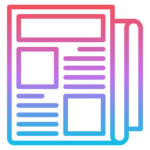 Newspaper Iconixar Gradient icon